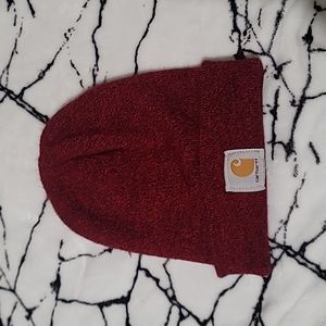 Red cathartt beanie knit